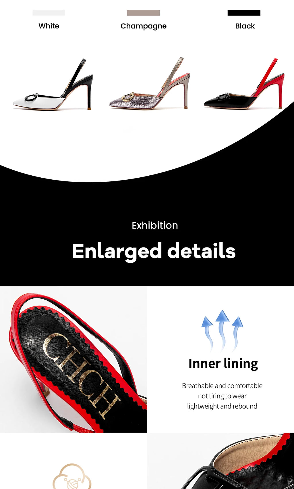 Stilettos de Mujer Punta Fina con Tiras y Plataforma 9 cm
