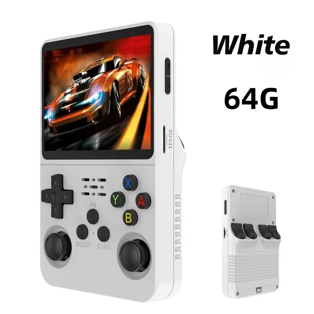 Consola de Juegos Retro R36S, Pantalla IPS de 3.5 Pulgadas, Sistema Linux, 64 GB