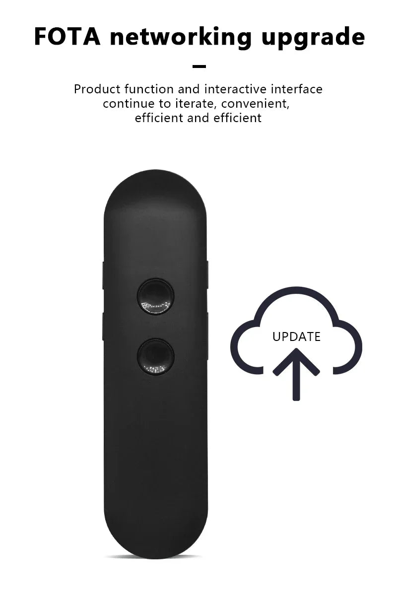 Mini T4 AI Translator Smart Pen Inalámbrico, 40 Idiomas, Compatible con Bluetooth, Portátil, Traducción de Voz Instantánea Bidireccional en Tiempo Real