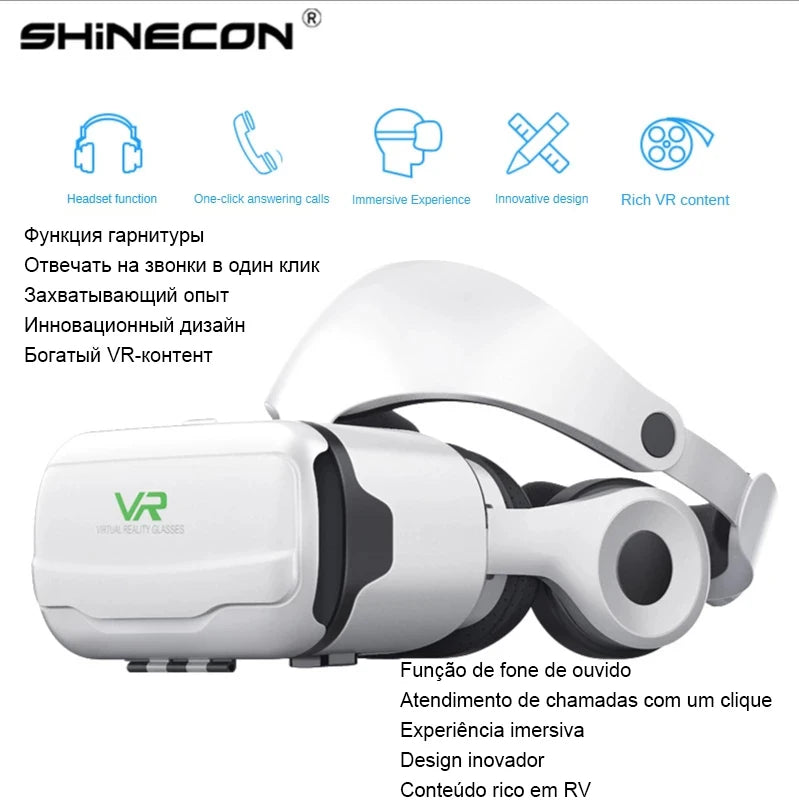 Gafas VR de realidad Virtual, auriculares 3D, casco para Android, iPhone, teléfono inteligente, juego de teléfono móvil, gafas reales, lentes para dispositivos