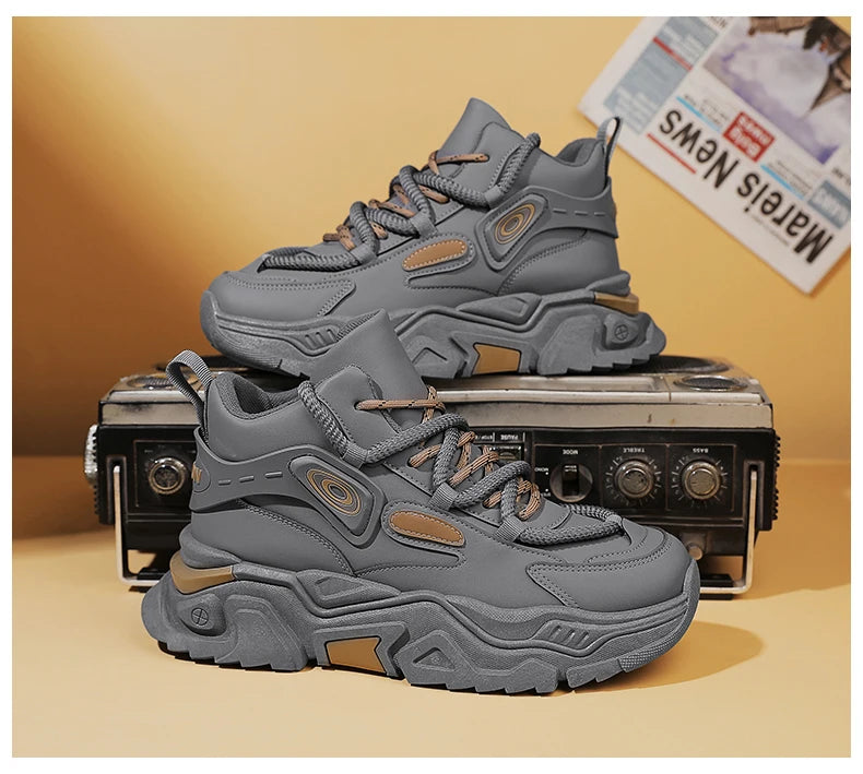 Zapatos informales de suela gruesa para hombre, zapatillas deportivas antideslizantes de suela blanda para las cuatro estaciones, zapatos deportivos Joker juveniles a la moda