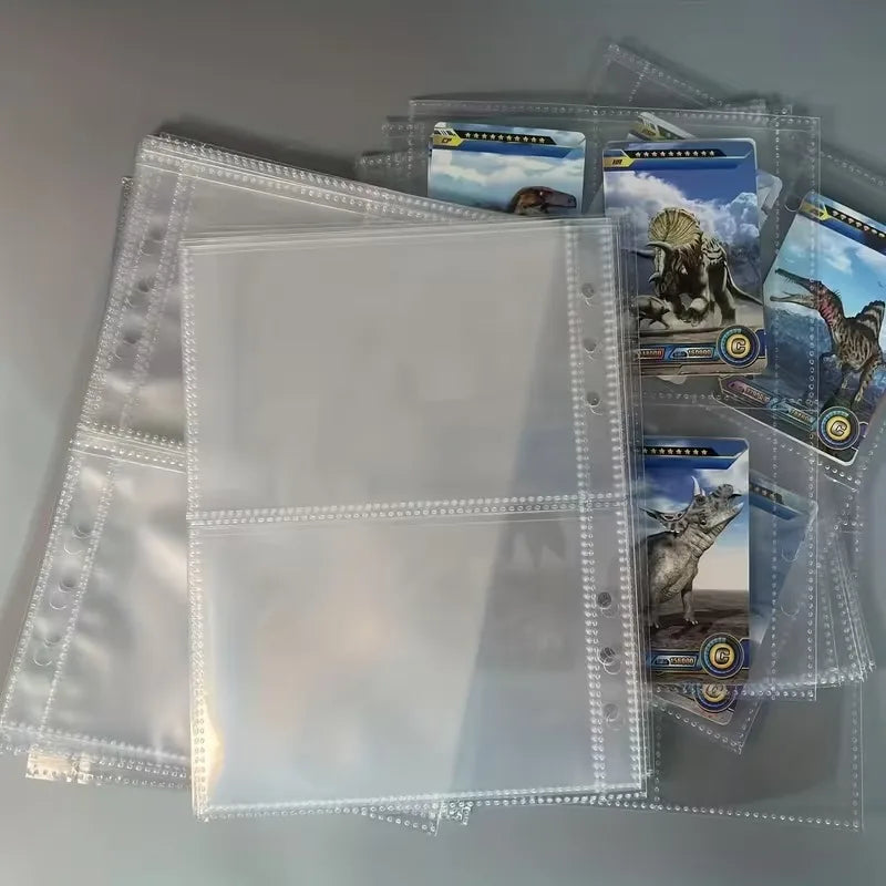 10 Hojas A5 Transparentes de PP con 6 Agujeros para Archivador, Bolsas de Almacenamiento de Fotos, Tarjetas y Datos, Páginas Interiores para Libros