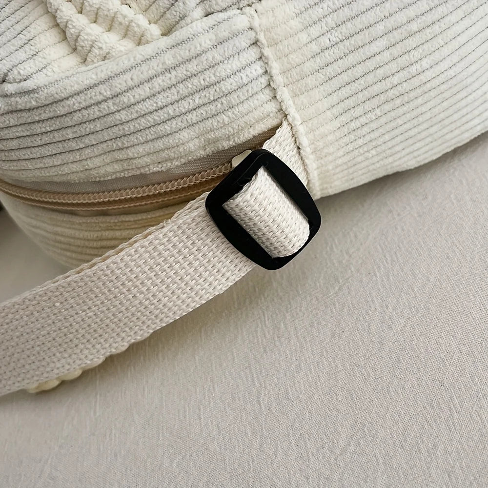 Bolso de hombro de pana Harajuku Vintage y versátil, bolso de teléfono de pana informal japonés, bolso para llaves de desplazamiento