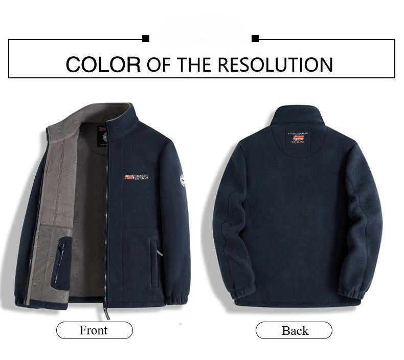 Chaqueta Polar de Invierno para Hombre con Cierre