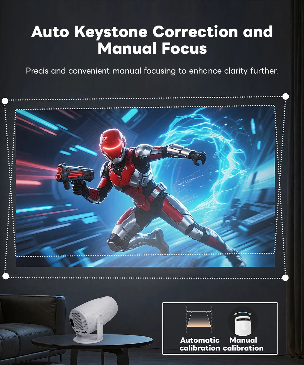 Nuevo Proyector Portátil HY900 con Decodificación 4K, Wi-Fi 6 Dual, Chip Allwinner, 290ANSI, BT5.0, Perfecto para Cine en Casa y Uso en Exteriores