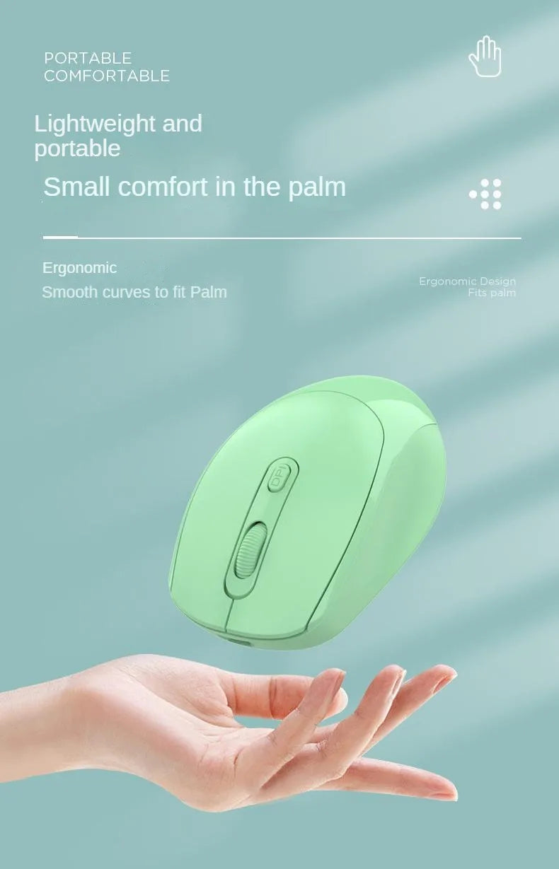 Ratón inalámbrico MINGCVIL, ratón Bluetooth recargable RGB, ratón inalámbrico para ordenador, ratón ergonómico para juegos para ordenador portátil, PC, DPI ajustable