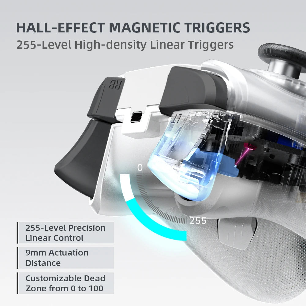 MACHENIKE-controlador de juegos G5Pro Max SE con base de carga, Joysticks de efecto Hall opcionales, activadores, luz RGB, inalámbrico