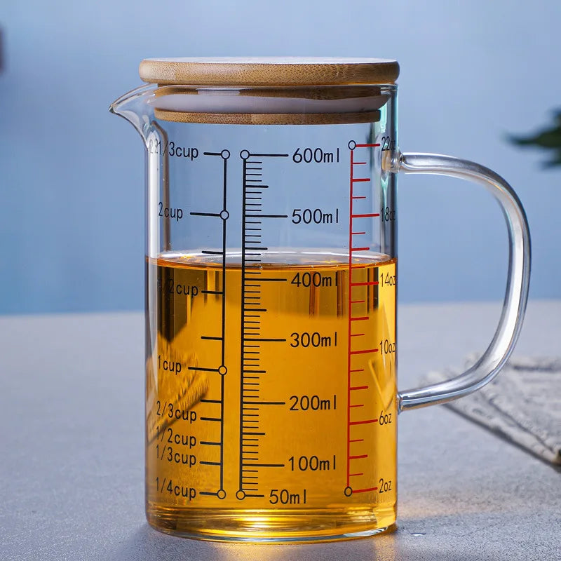 Tazas Medidoras de Vidrio de Borosilicato