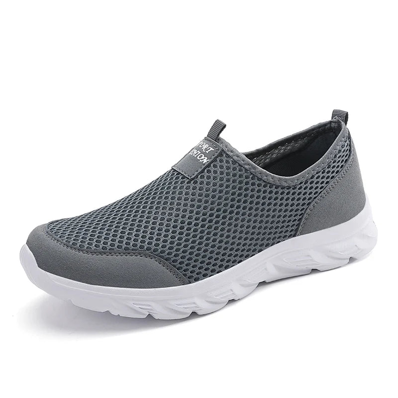 2023 zapatos informales ligeros para hombre, zapatillas informales transpirables sin cordones para hombre, zapatos planos antideslizantes para caminar al aire libre, talla 39-47