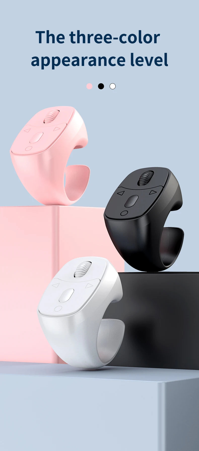Anillo de control remoto inalámbrico para celular, disparador de dedo, controlador de teléfono móvil BT para viajes