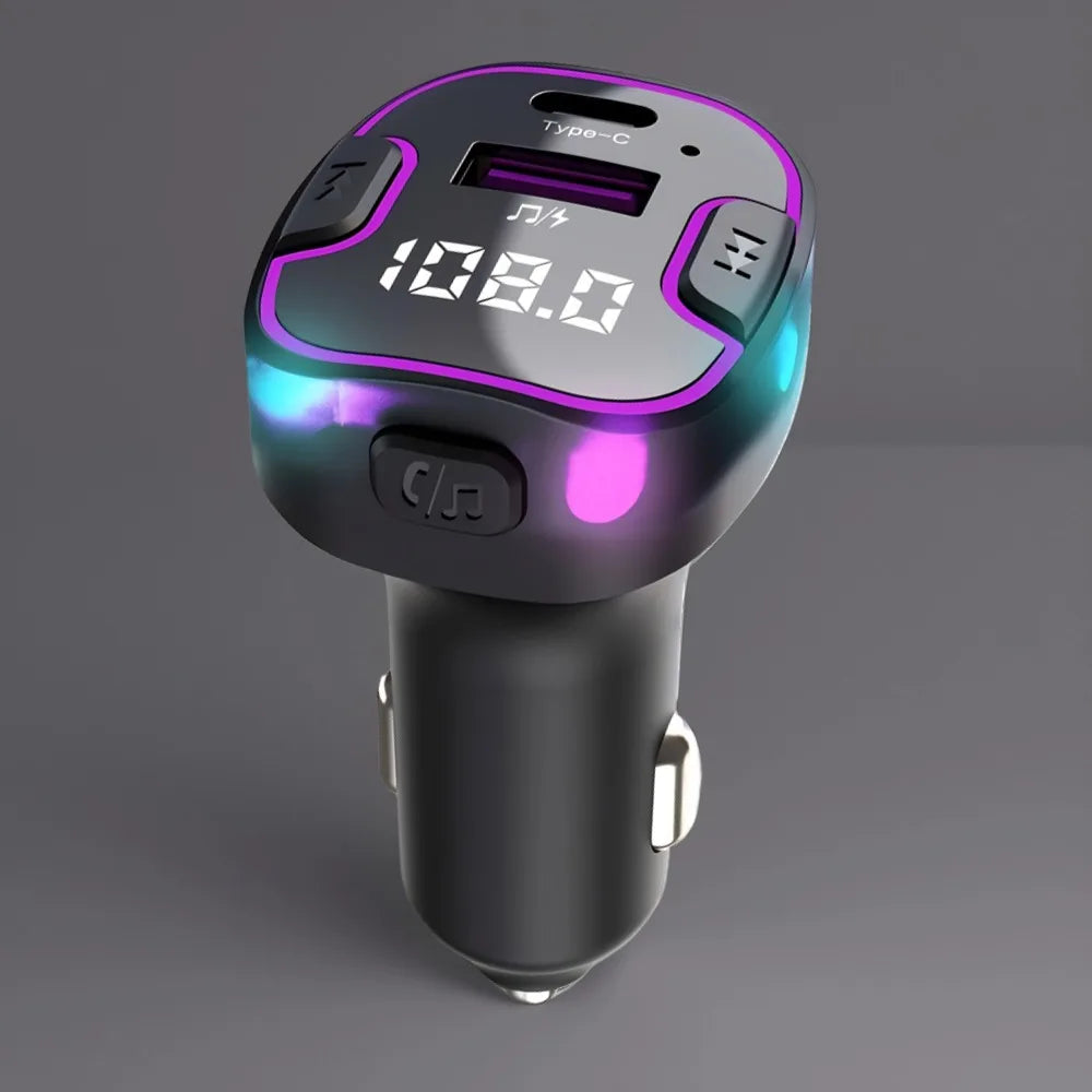 Transmisor FM PD30W para Auto con Carga Rápida y Bluetooth 5.3