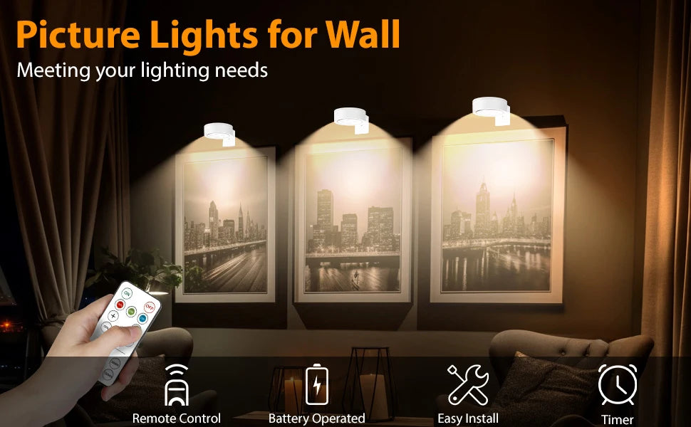 Luz LED para Cuadros con Mando a Distancia 3 Modos