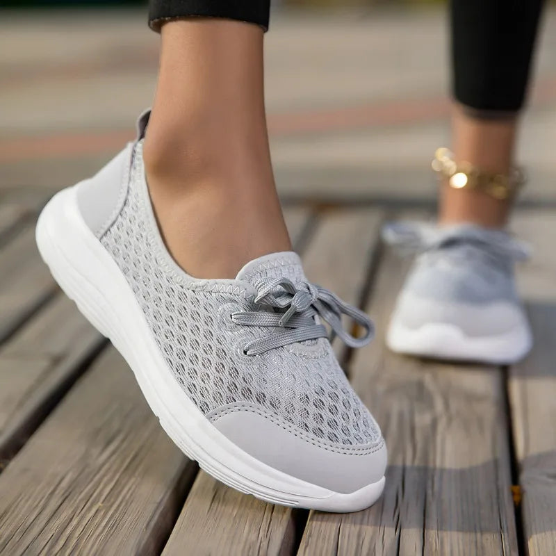 YRZL Zapatillas de deporte para mujer, zapatos informales sin cordones, malla transpirable, cómodos, suaves, mocasines clásicos para conducir, zapatos para mujer