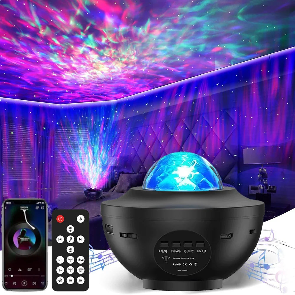 Proyector LED de Galaxia con Luz Nocturna Bluetooth