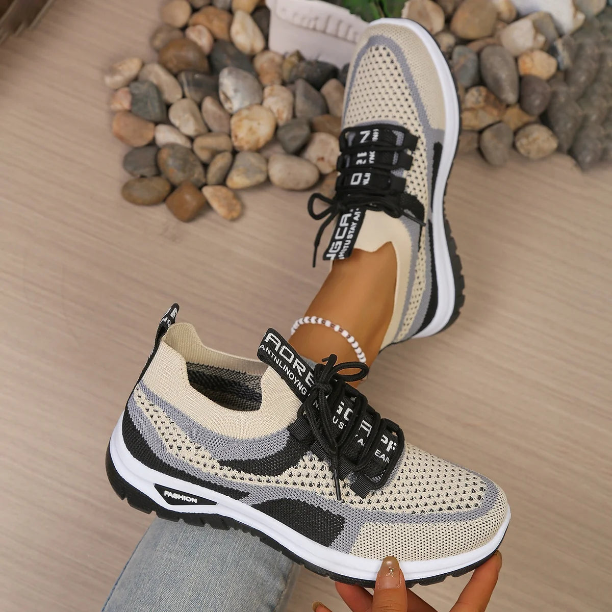 Zapatillas Informales de Lona para Mujer con Cordones