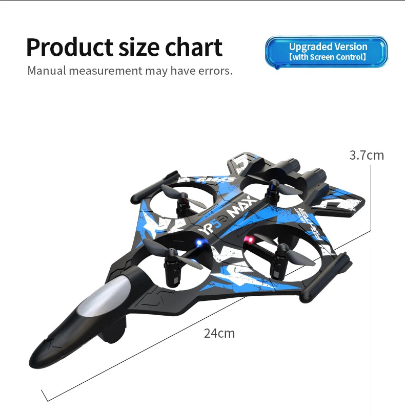 Dron de Acrobacias YP5 MAX con Cámara HD, Plegable, Vuelo Orbital