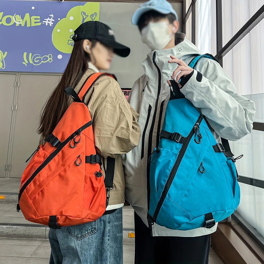 Bolso de pecho de gran capacidad, bolso de hombro deportivo, bolso de ciclismo, bolso de trabajo, nuevo bolso cruzado funcional y versátil