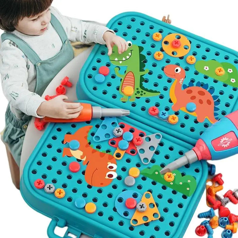 Set de Herramientas de Juguete para Niños con Taladro y Tuercas