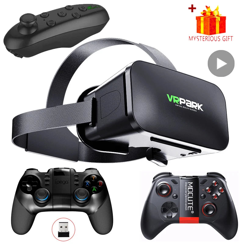 Gafas de Realidad Virtual, Casco VR 3D para Teléfono, Lentes, Dispositivos Móviles, Smartphones, Visor de Juegos, Set Viar