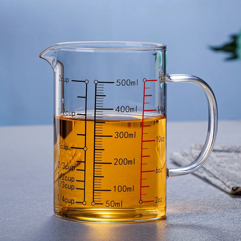 Tazas Medidoras de Vidrio de Borosilicato