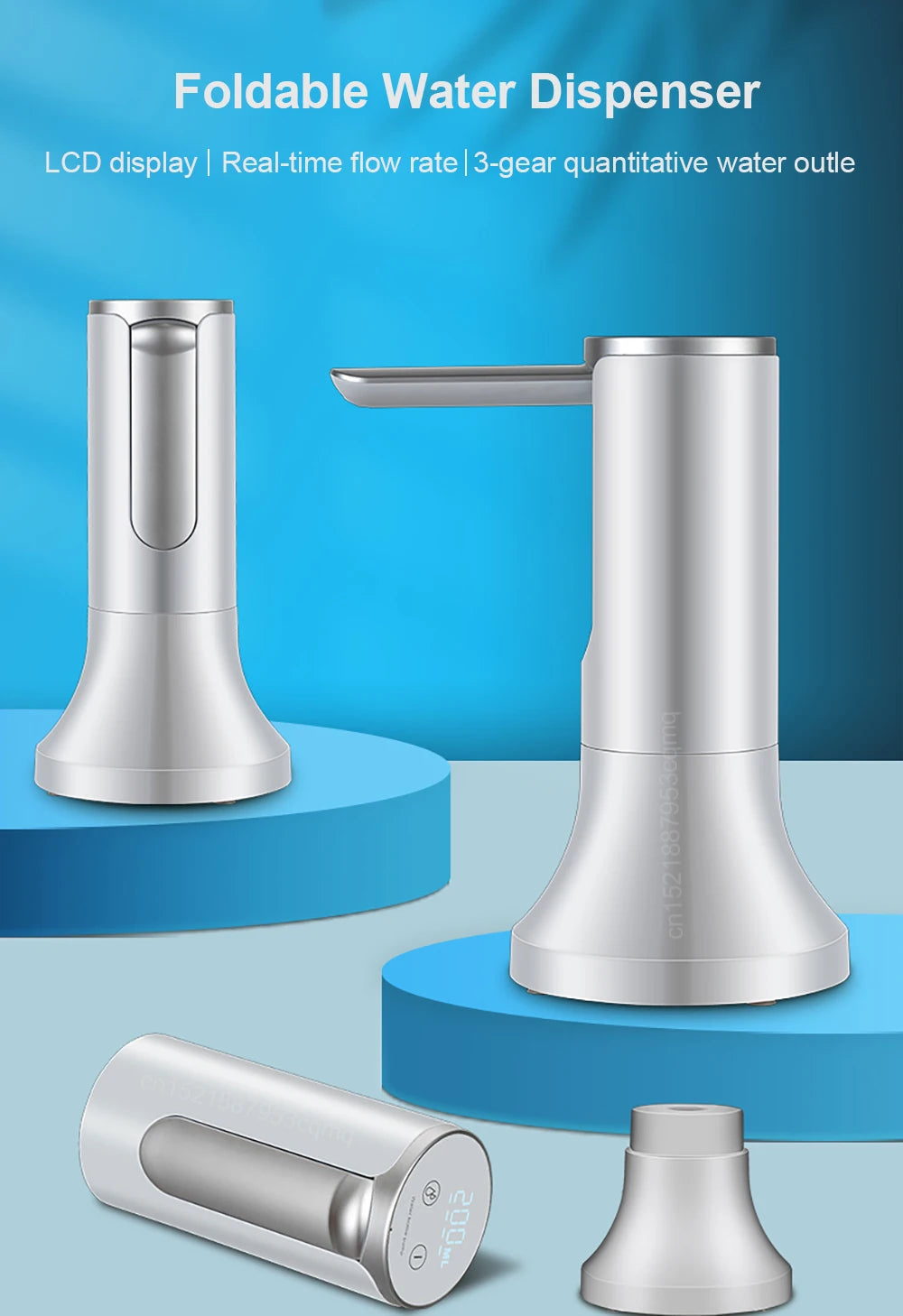 Bomba dispensadora de agua eléctrica para garrafón de 19 litros, recargable USB