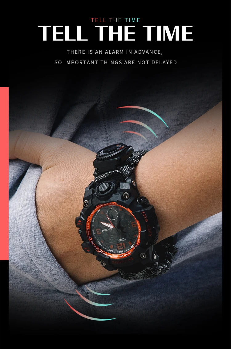 Reloj Militar SHIYUNME para Hombre con Brújula, LED y Temperatura