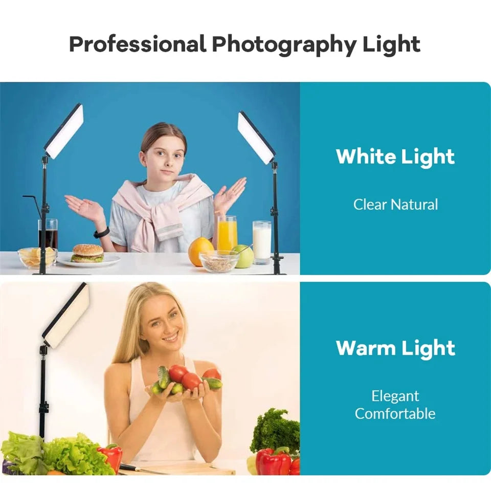 Panel de Luz LED MEUYAG de 11 Pulgadas 2700K-6500K, Iluminación Fotográfica Portátil, Luz de Relleno para Video y Fotografía