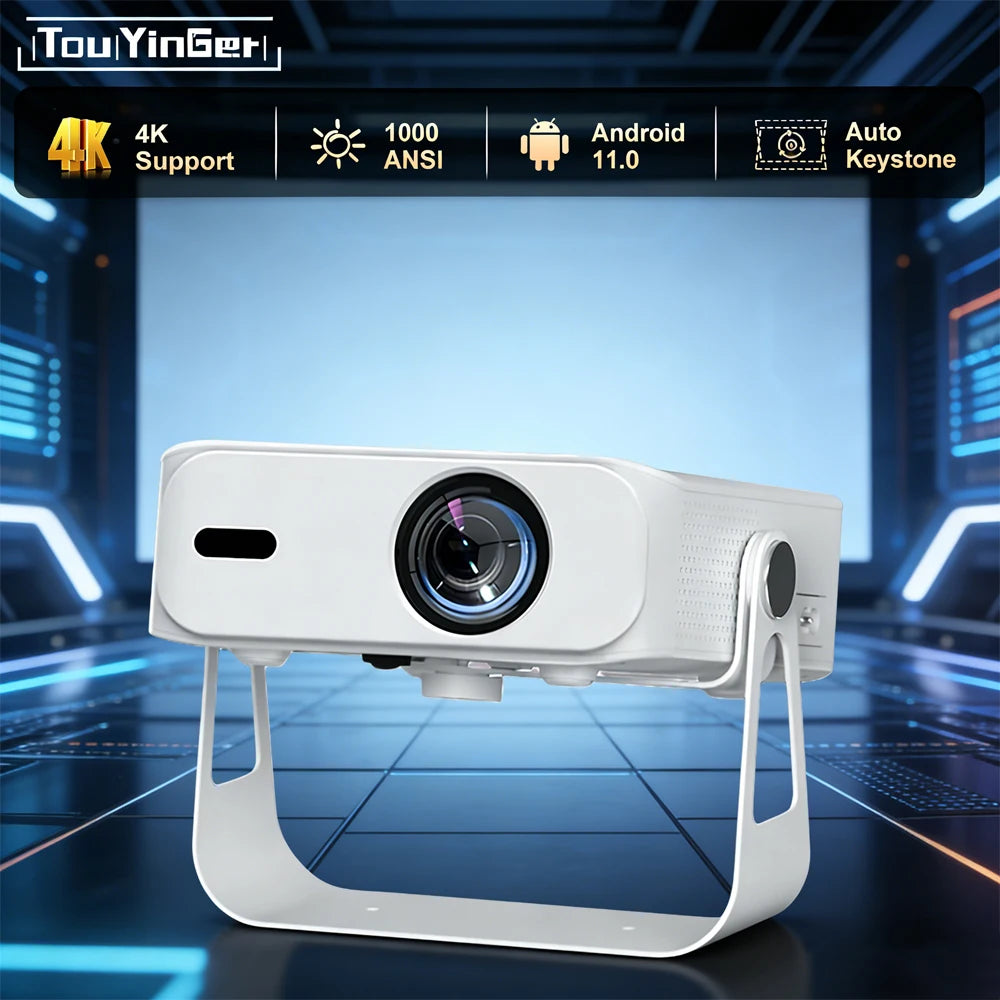 Mini proyector Touyinger L9W Ultra, Full HD, enfoque automático y soporte gimbal