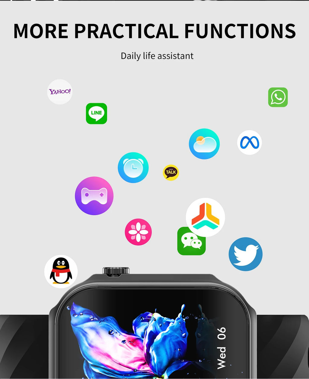Reloj Inteligente Pantalla 2.2 Pulgadas Bluetooth