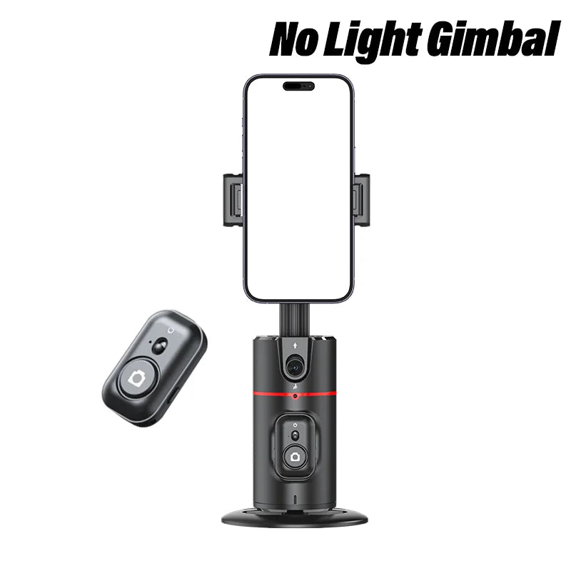 Soporte para Teléfono de Escritorio P02 con Seguimiento Facial 360 °   Gimbal Giratorio Automático para iPhone 16 15 Samsung S23 Xiaomi, Palo Selfie de Mano