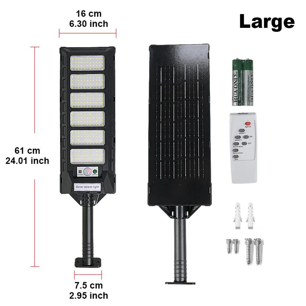 Lámpara Solar LED para Jardín con Sensor de Movimiento IP65