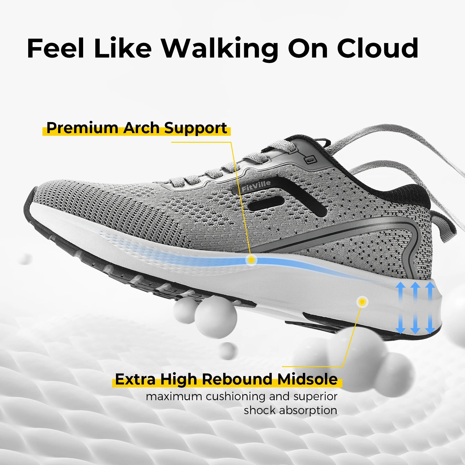 FitVille Zapatillas Deportivas Anchas para Hombre | Transpirables