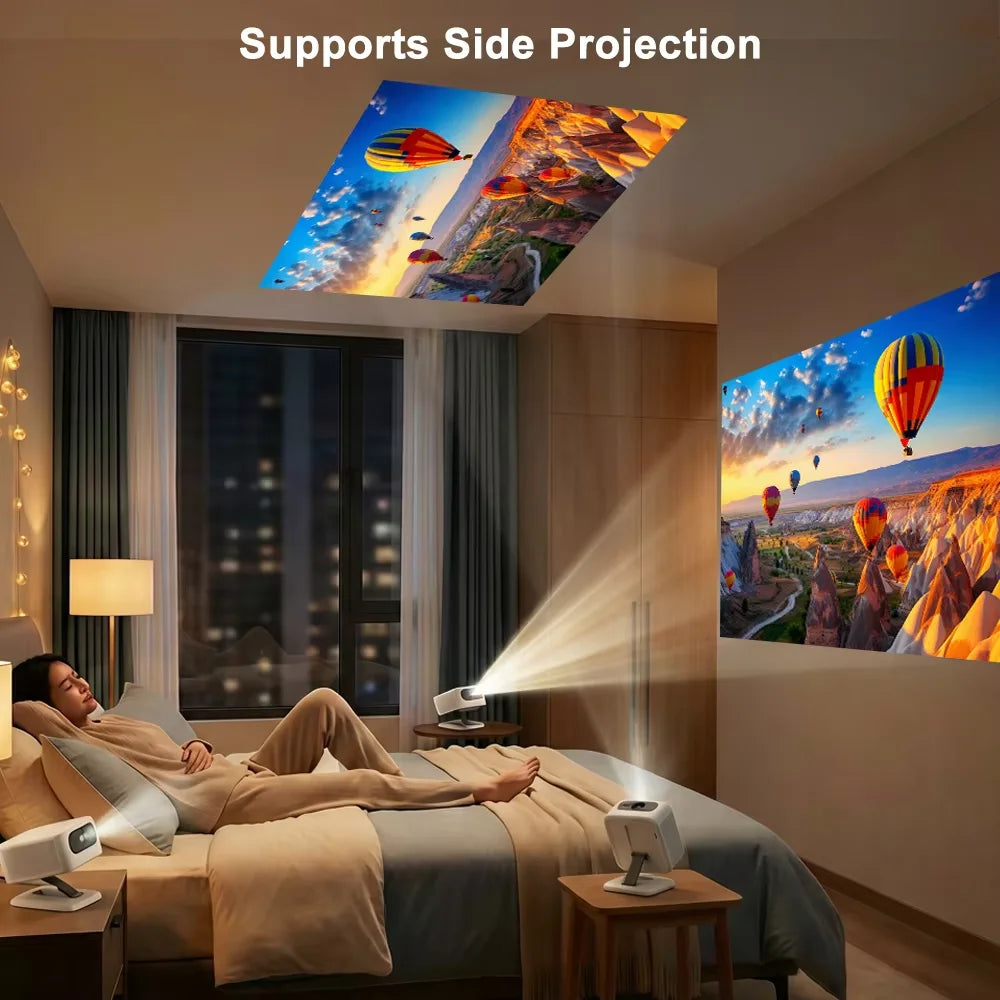Proyector de Gafas 3D Everycom R16 Mini+Two Rojo y Azul, Versión Android, 14000 Lúmenes, Cine en Casa