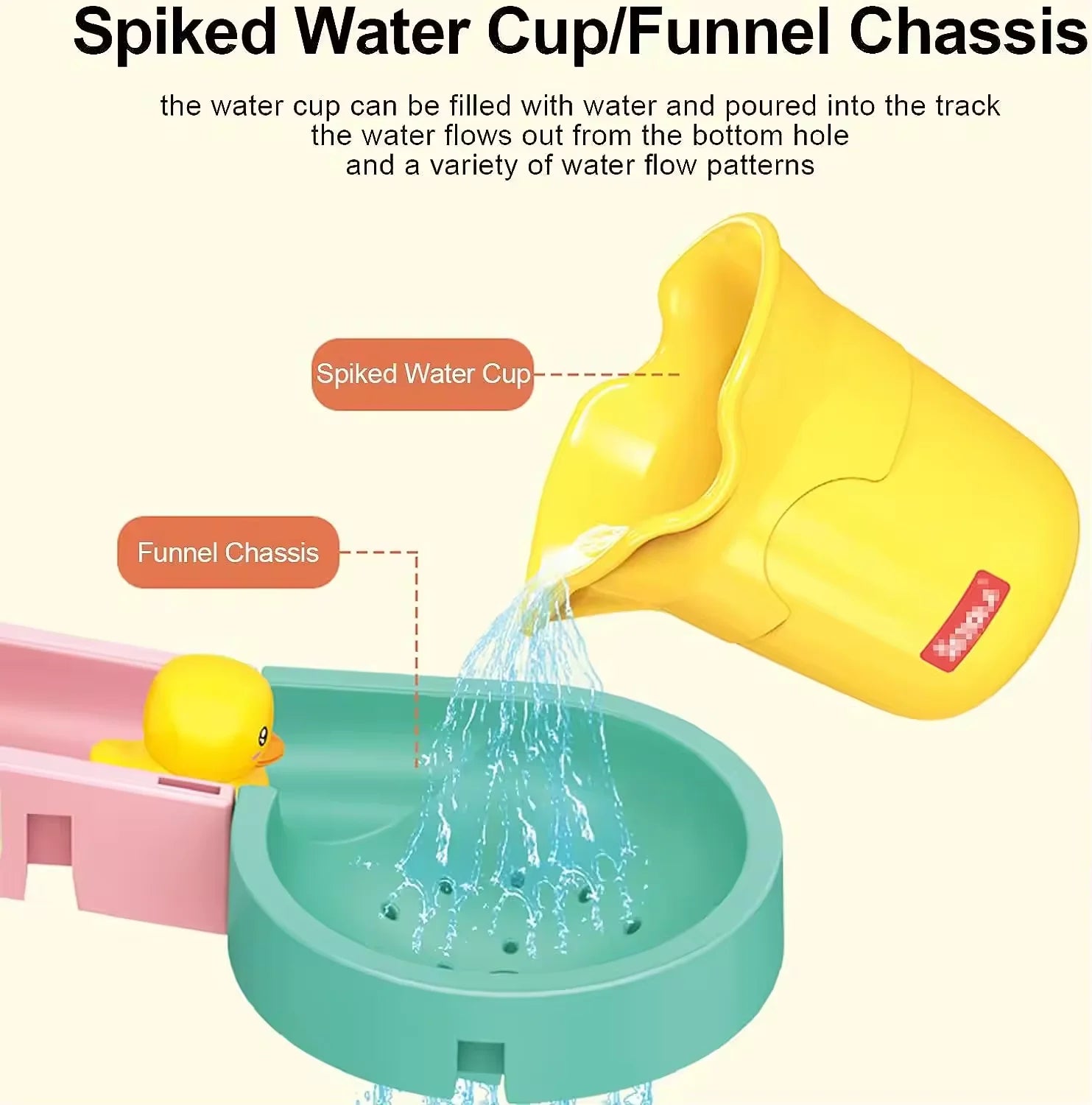 Pista de Agua DIY para Bañera con Figuras de Animales para Niños