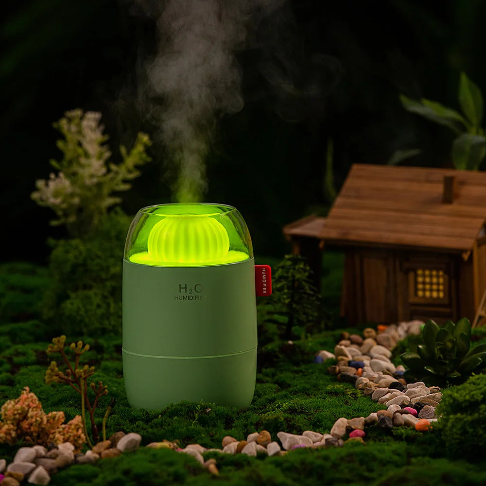 Humidificador de Cactus, luz nocturna de ambiente, modo de pulverización de dos engranajes, humidificación silenciosa aplicable a dormitorio, oficina, sala de estar