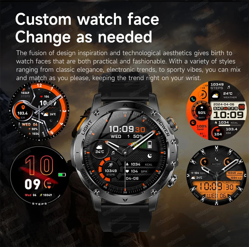 T-REX3 Reloj Inteligente Militar 10ATM Linterna