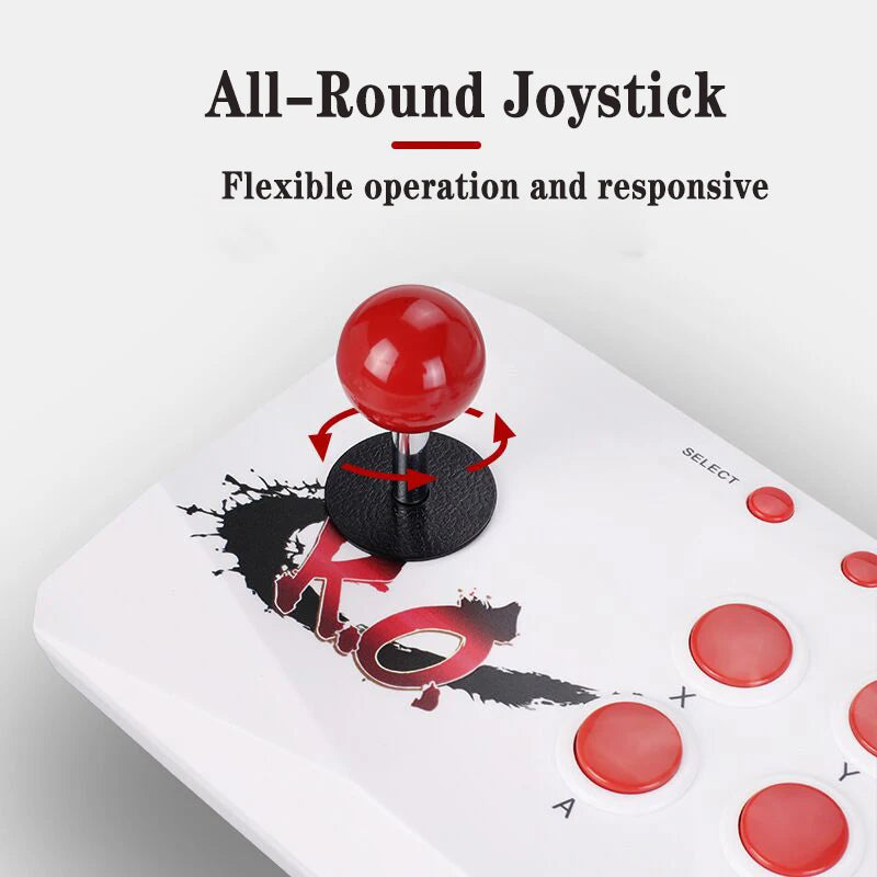 Consola Arcade M8 Game Stick 4K con Doble Joystick, 41000 Juegos Retro, Emulador MAME PS1 9, WiFi Integrado, Compatible con TF