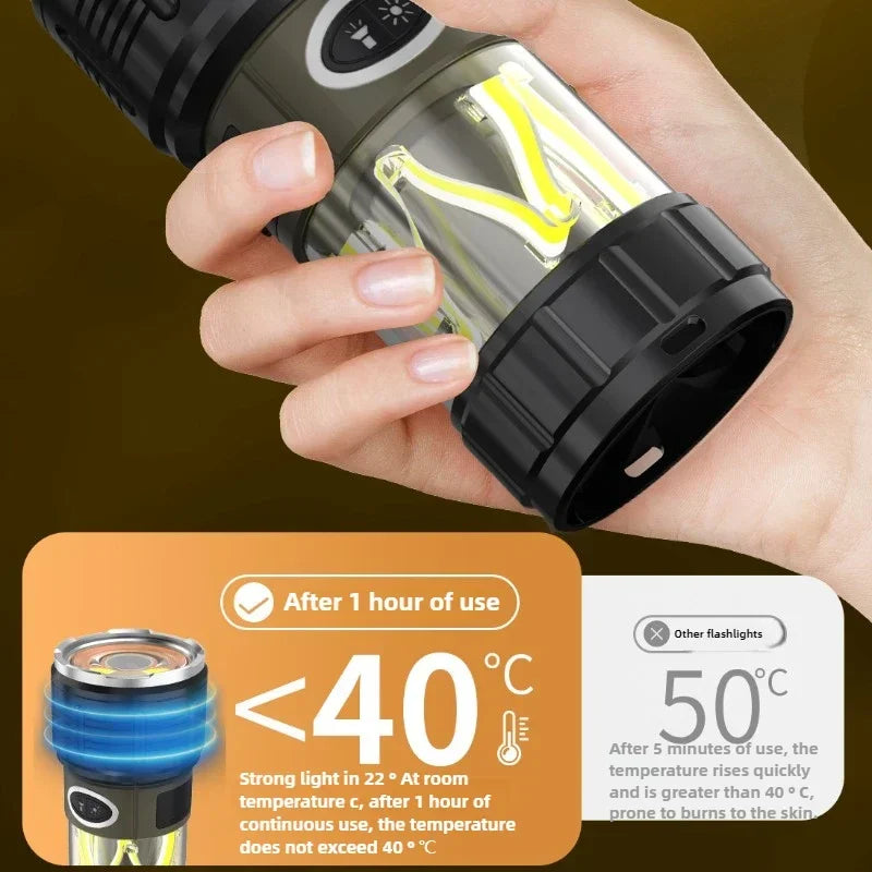 Linterna LED Táctica Recargable 4500mAh para Camping