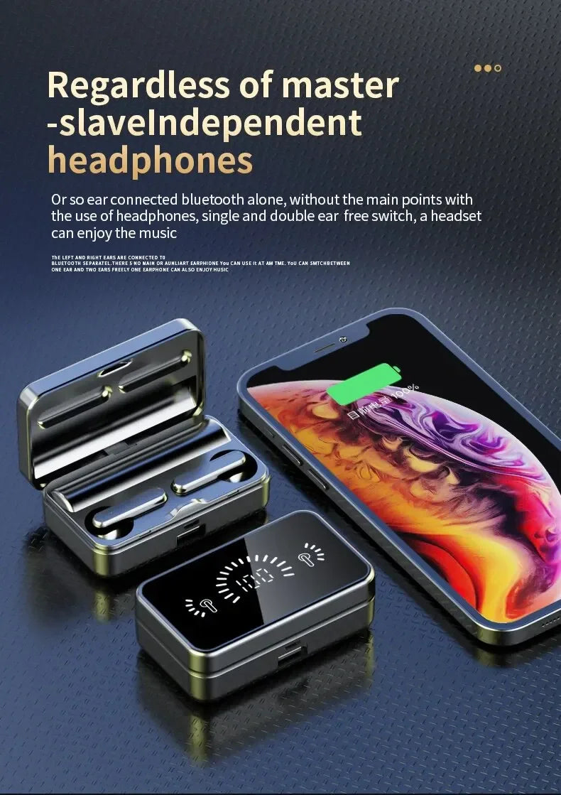 Auriculares Inalámbricos TWS Bluetooth 5.3 con Control Táctil