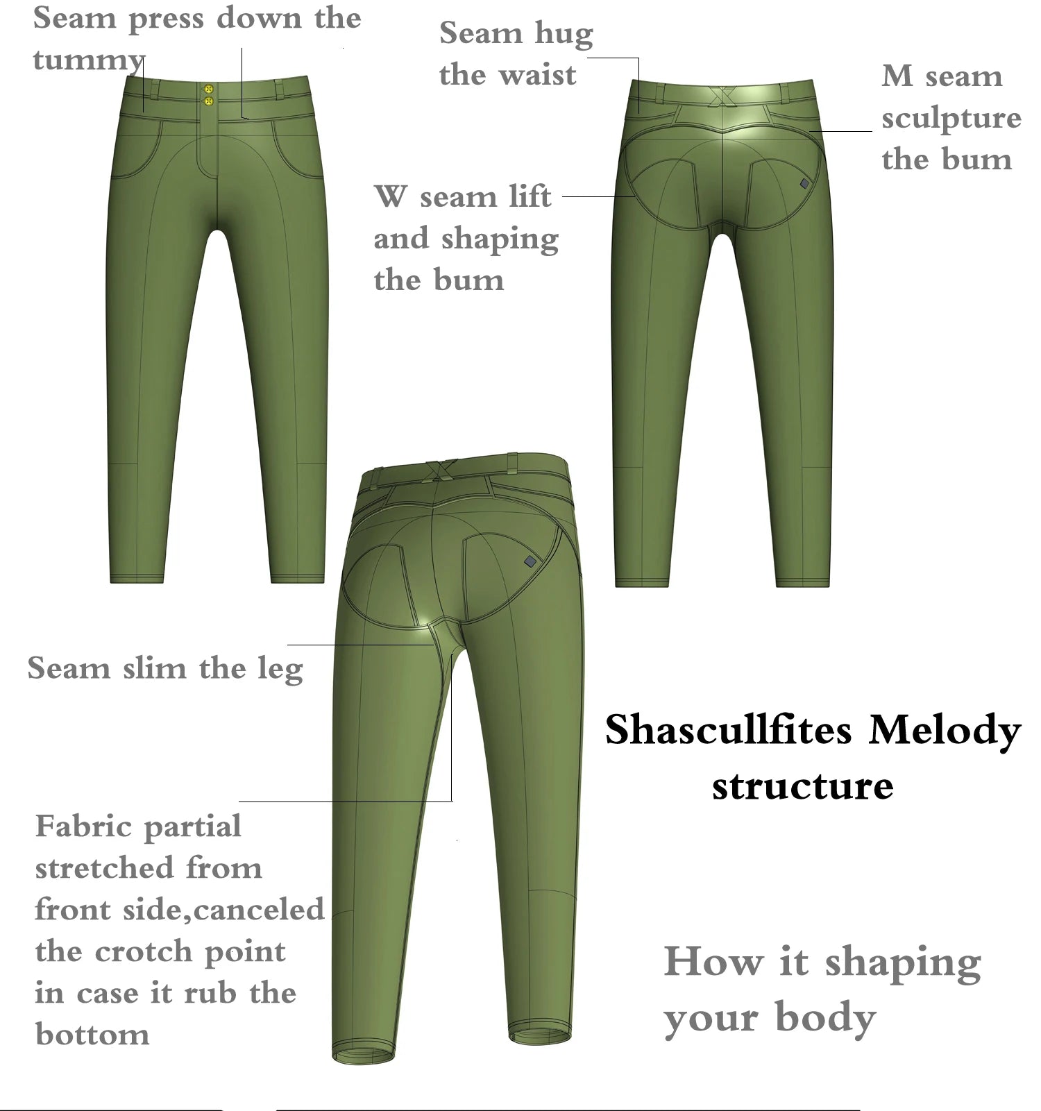 Jeggings con Botones para Mujer, Realce de Glúteos, Cintura Alta