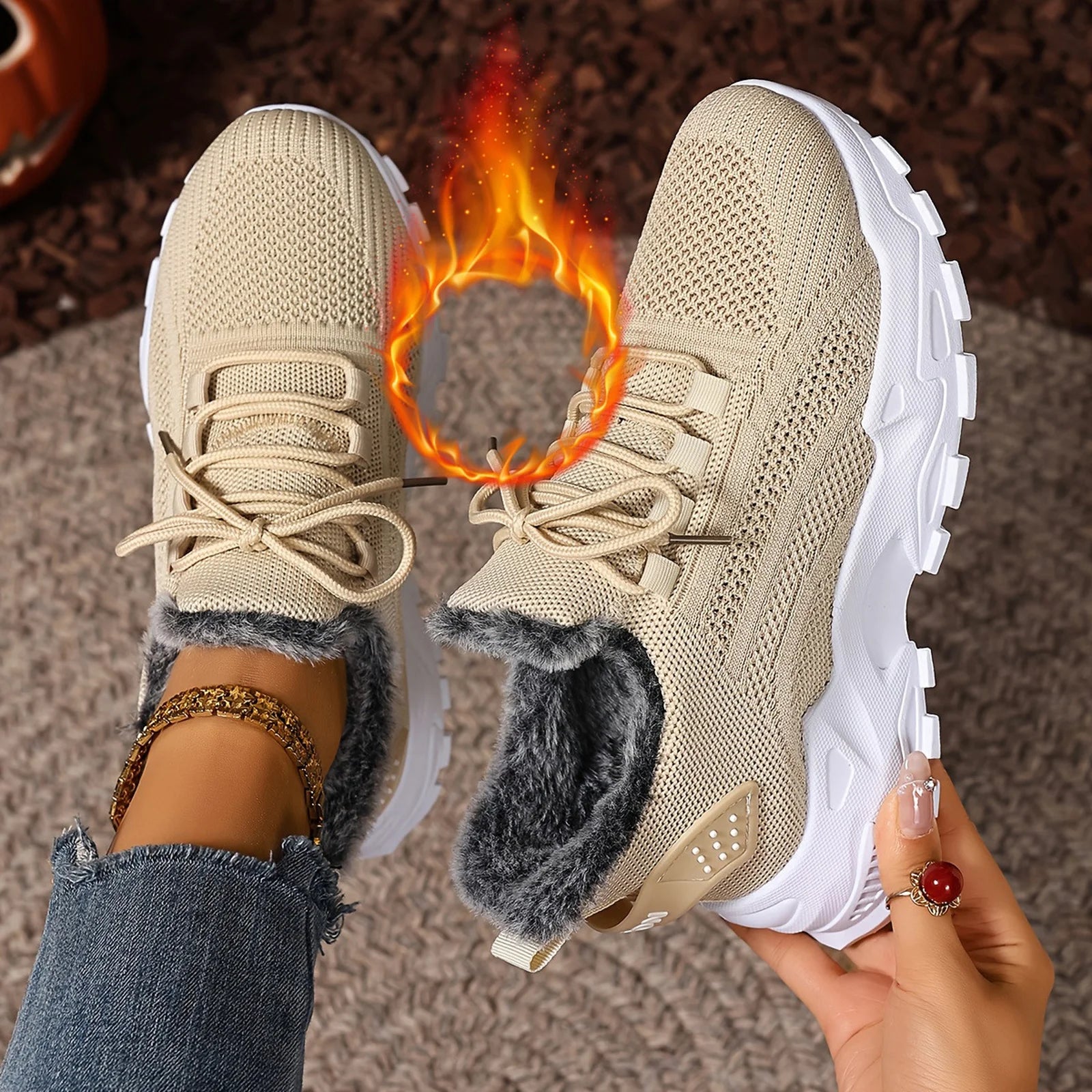 Zapatillas Deportivas de Invierno para Mujer - Suela Antideslizante