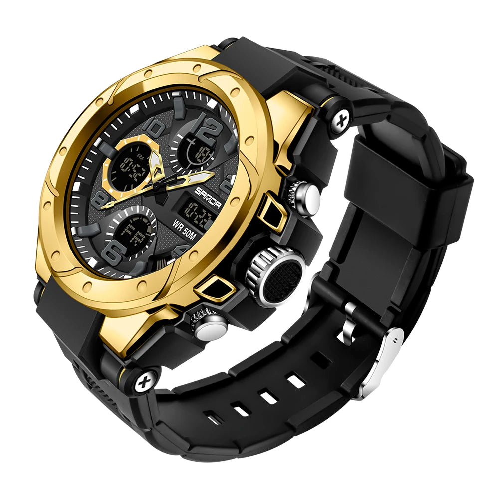 Reloj Militar SANDA Digital LED Doble Pantalla para Hombre