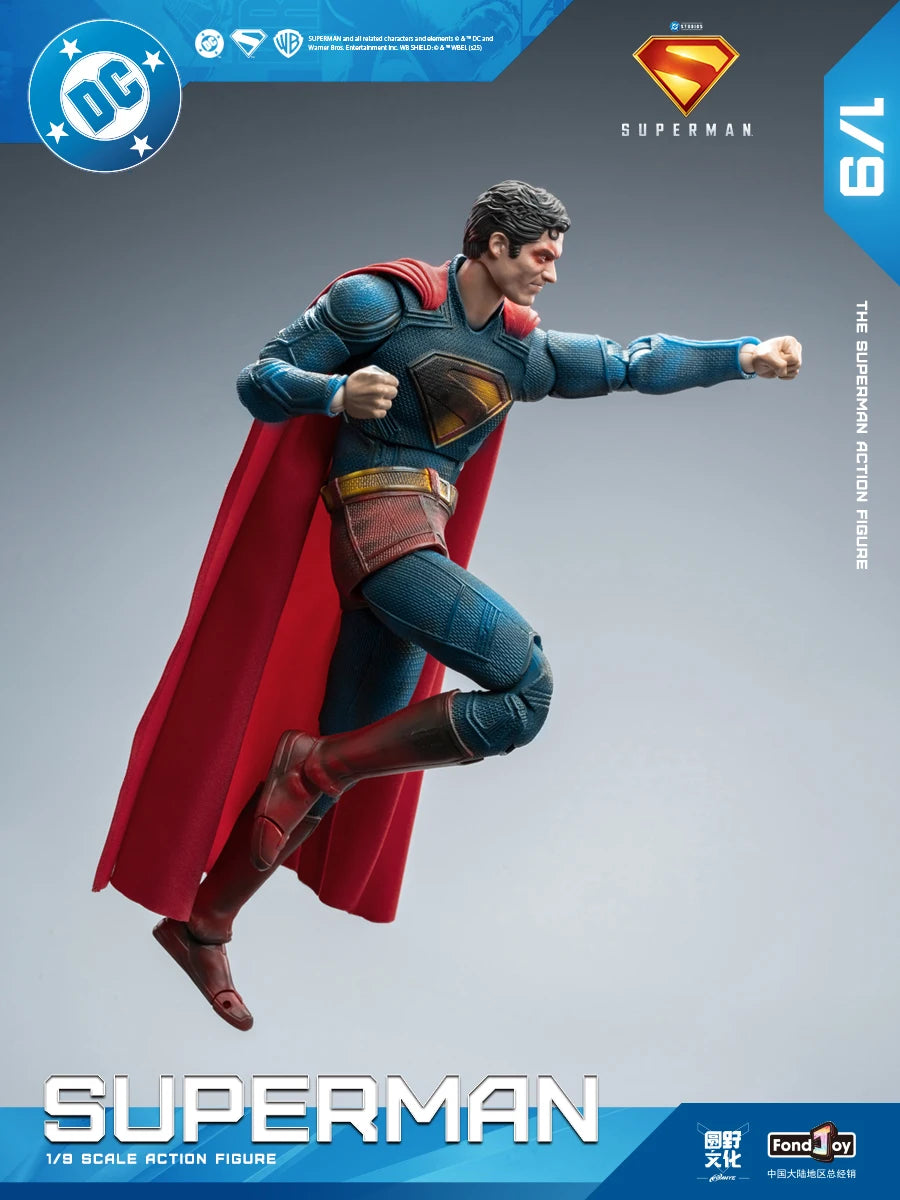 EN STOCK 2025 Fondjoy Battle figura de acción de Superman dañada David Corenswet 1/9 nueva figura de Superman junta de Pvc móvil
