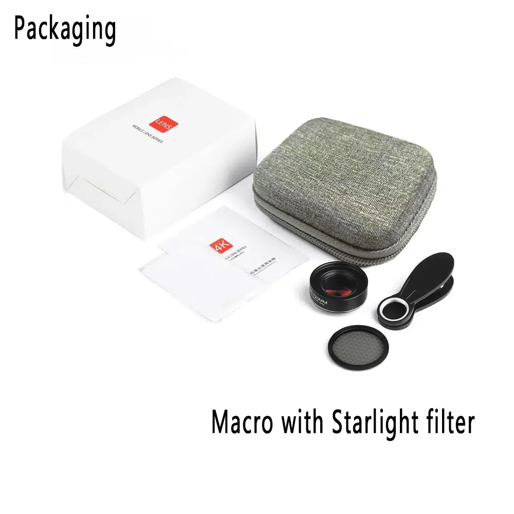 Lente Macro Universal para Teléfono con Filtros CPL y Starlight