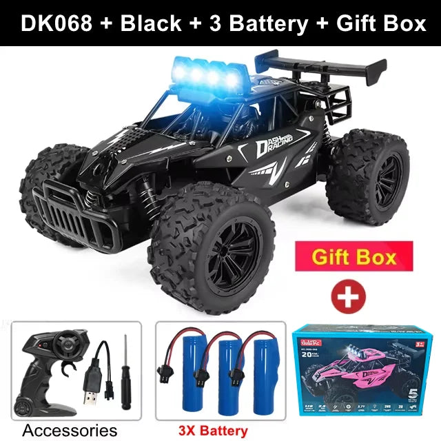 Coche RC 1:16 con Luces LED, Todoterreno, Vehículo de Escalada