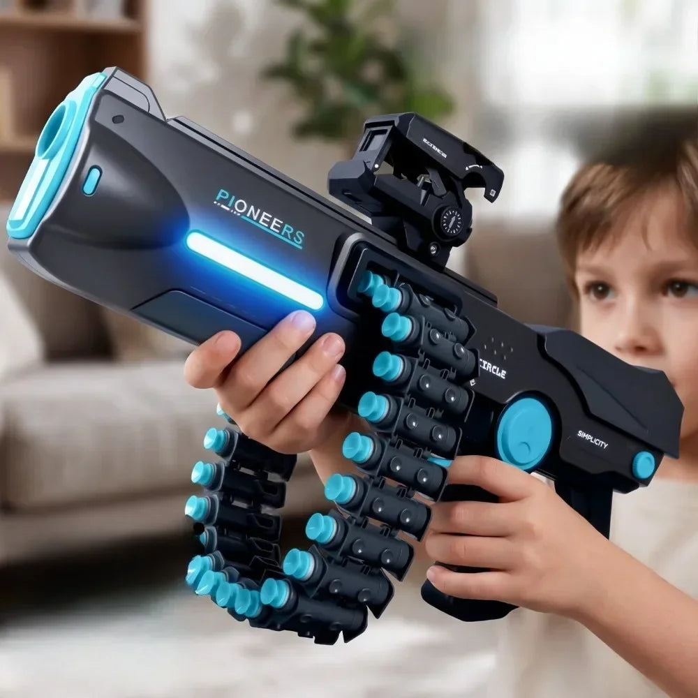 Pistola de Juguete de Doble Modo Eléctrico y Manual con Balas Suaves, Lanzador de Dardos de Espuma, Juguete para Exteriores, Regalo de Cumpleaños Ideal para Niños