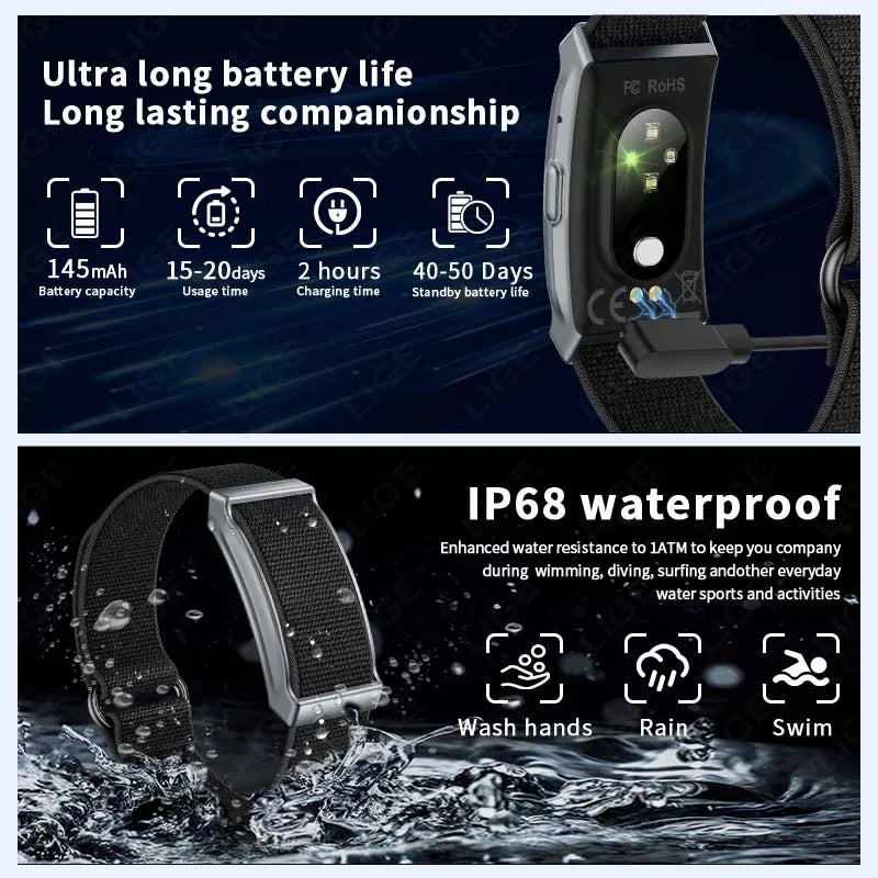 LIGE Reloj Inteligente sin Pantalla IP68