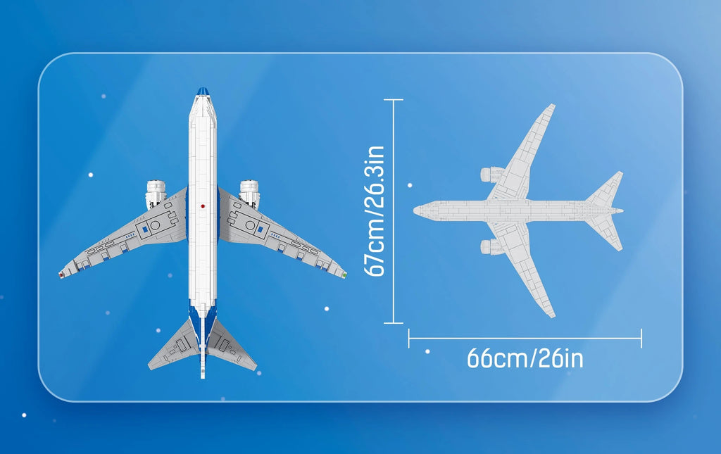 Bloques de Construcción de Avión de Pasajeros 80009, Kit de Modelo DIY, Juego de Construcción Educativo STEM, Regalo de Cumpleaños, Decoración para el Hogar