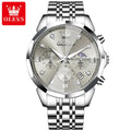 Reloj OLEVS 3670 Cronógrafo para Hombre Fase Lunar Resistente al Agua