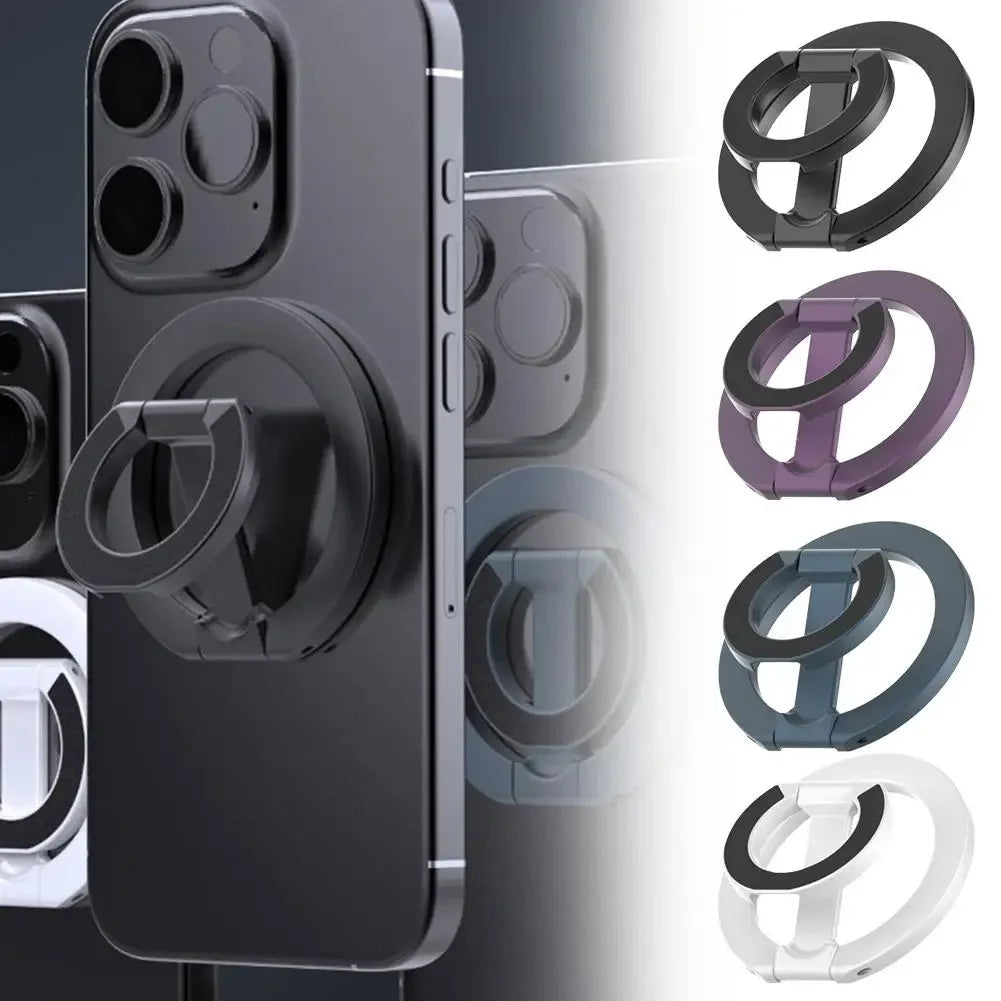 Soporte Magnético de Doble Cara para Teléfono con MagSafe, Anillo Magnético Plegable y Portátil para Celulares, Accesorios para Teléfono, Soporte de Agarre